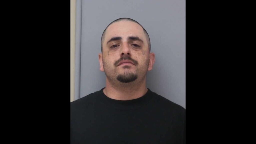 Michael Sanchez, 30, a Madera County inmate, who failed to return from a funeral day-pass was arrested Friday after a police chase and crash involving children. (Madera County SO)